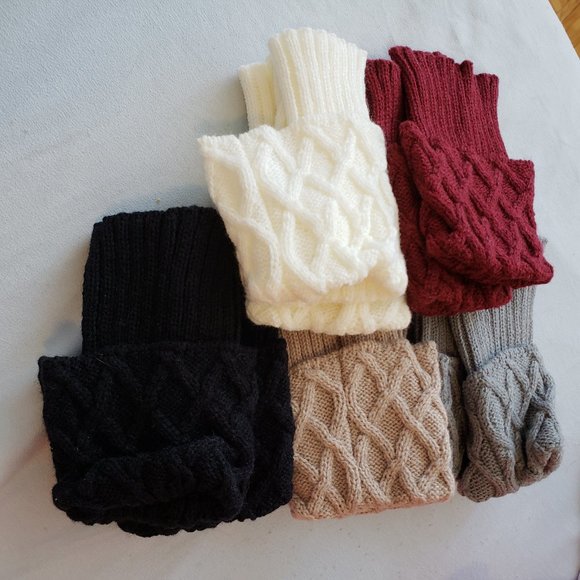 5 Pairs Womens Boot Cuffs Leg Warmers - Picture 2 of 4